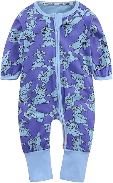 double zipper baby pajamas
