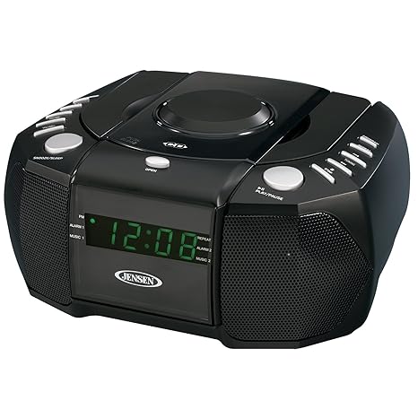 Amazon.com: JENSEN JCR-310 AM/FM Stereo Dual Alarm Clock Radio with Top