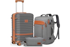 Joyway Expandable Carry on Luggage Sets Airline Approved, Lightweight Hard Shell 20 Inch Carry-on Suitcase with Spinner Wheels