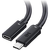 Cable Matters 40Gbps USB4 Extension Cable 1.6ft, Thunderbolt 4/5 Compatible | [8K@60Hz / 4K@240Hz, 240W Charging, 40Gbps Data Transfer] True Reversible Design, USB C Extender, USB4 Male to Female Cable
