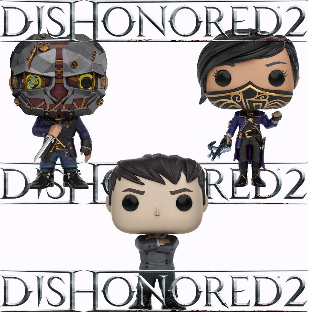 Dishonored 2 Outsider, Emily, Corvo Pop! Vinyl Figures Set of 3 by Dishonored