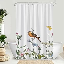 AWERT Small Half Size Stall Shower Curtain with