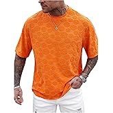 BEAUDRM Men's Floral Tees Tops Crewneck Shirt Short Sleeve Vacation Summer T Shirt Streetwear