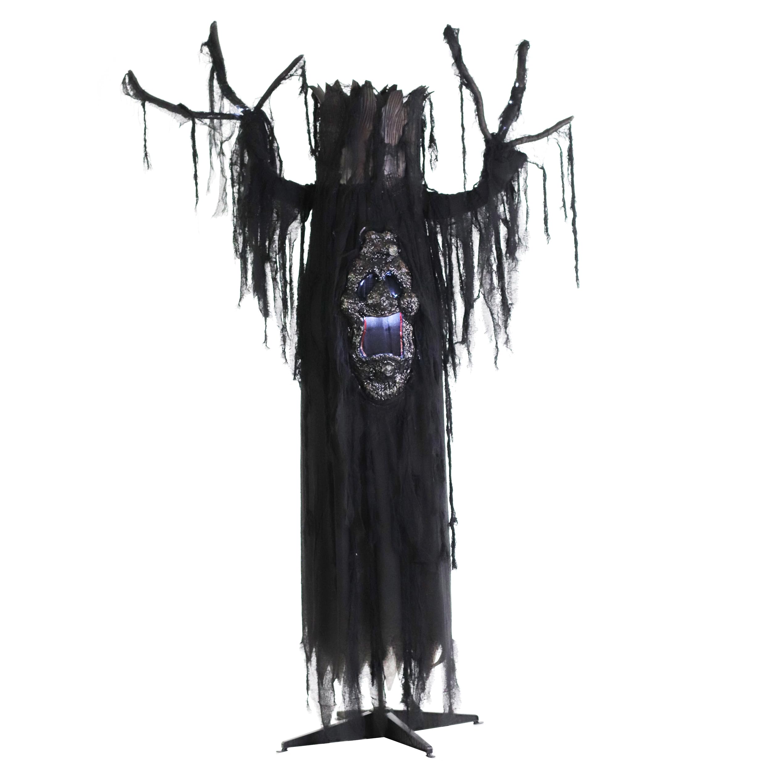 Photo 1 of **usado missing parts untestd*** Haunted Hill Farm's Light-Up Creepy Ghost Tree Halloween Animatronic with White Strobe Effects and Electrical Sounds for Scary Halloween Decorations, Spooky Fright Props for Home or Haunted House