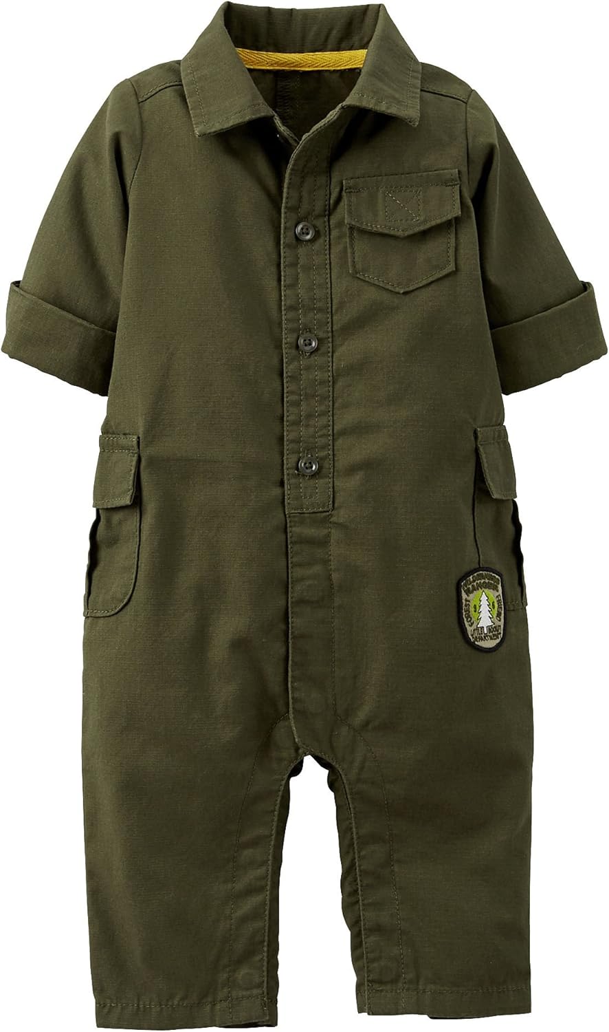 baby boy khaki overalls