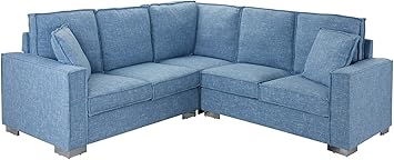 Amazon Com Modern Living Room Linen Fabric Sectional Sofa L