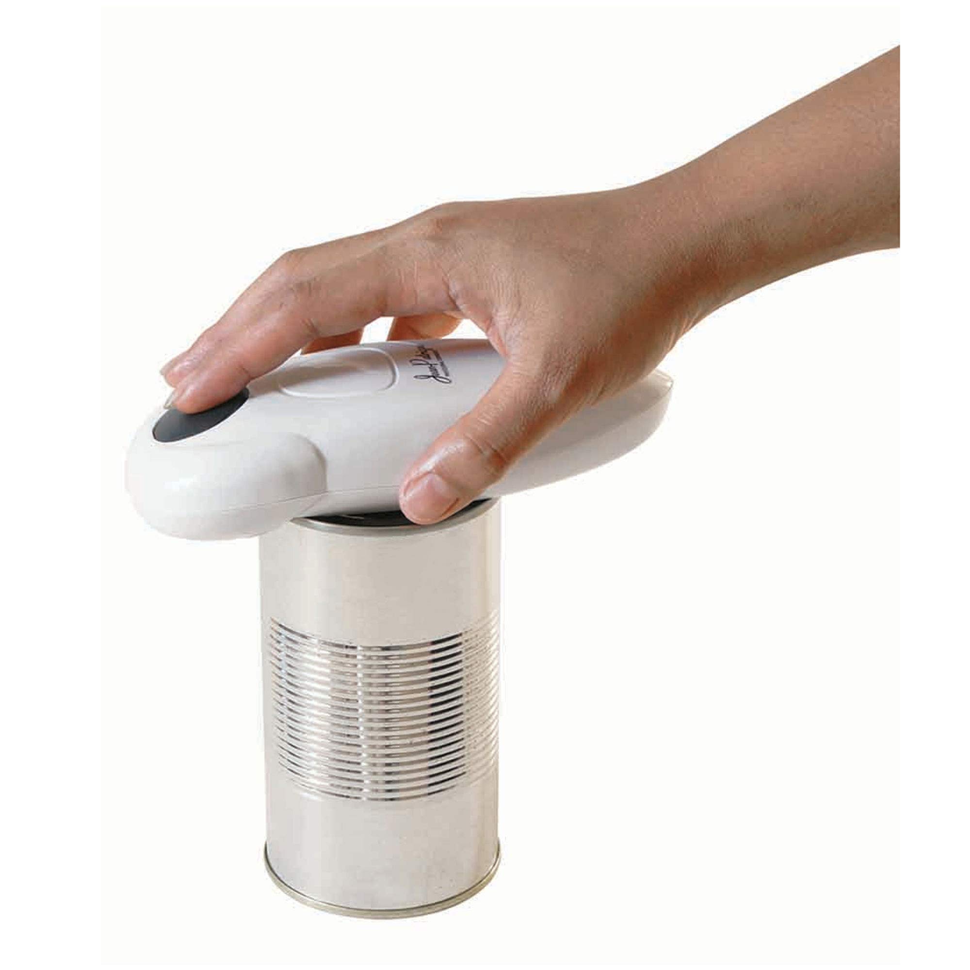 One-Touch Electric Can Opener Automatic Can Opener |Kitchen Tool Creates Regular and Smooth Edges Chef's Best Choice (White) by Jean-Patrique