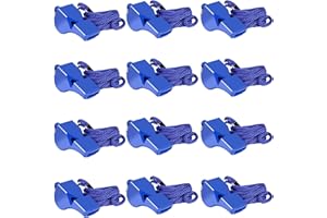 LIANGYUNZE Whistle, 12 Pcs Professional Sport Whistle Set with Lanyard - Loud Pea-Less Whistle for Coaches, Referees, Lifeguards and Police