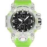 Unisex Analog Digital Outdoor Sports Watch Military Tactics Multi Function LED Electronic Large Waterproof Watch Candy Color Student Wrist Watch