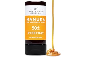 New Zealand Honey Co. Raw Manuka Honey MGO 50+, 10.8oz / 310g, Full Traceability, No Additives, Non-GMO