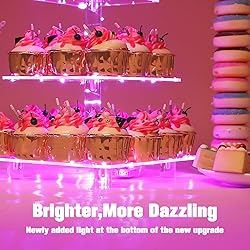 YestBuy 3 Tier Square Cupcake Stand - Premium