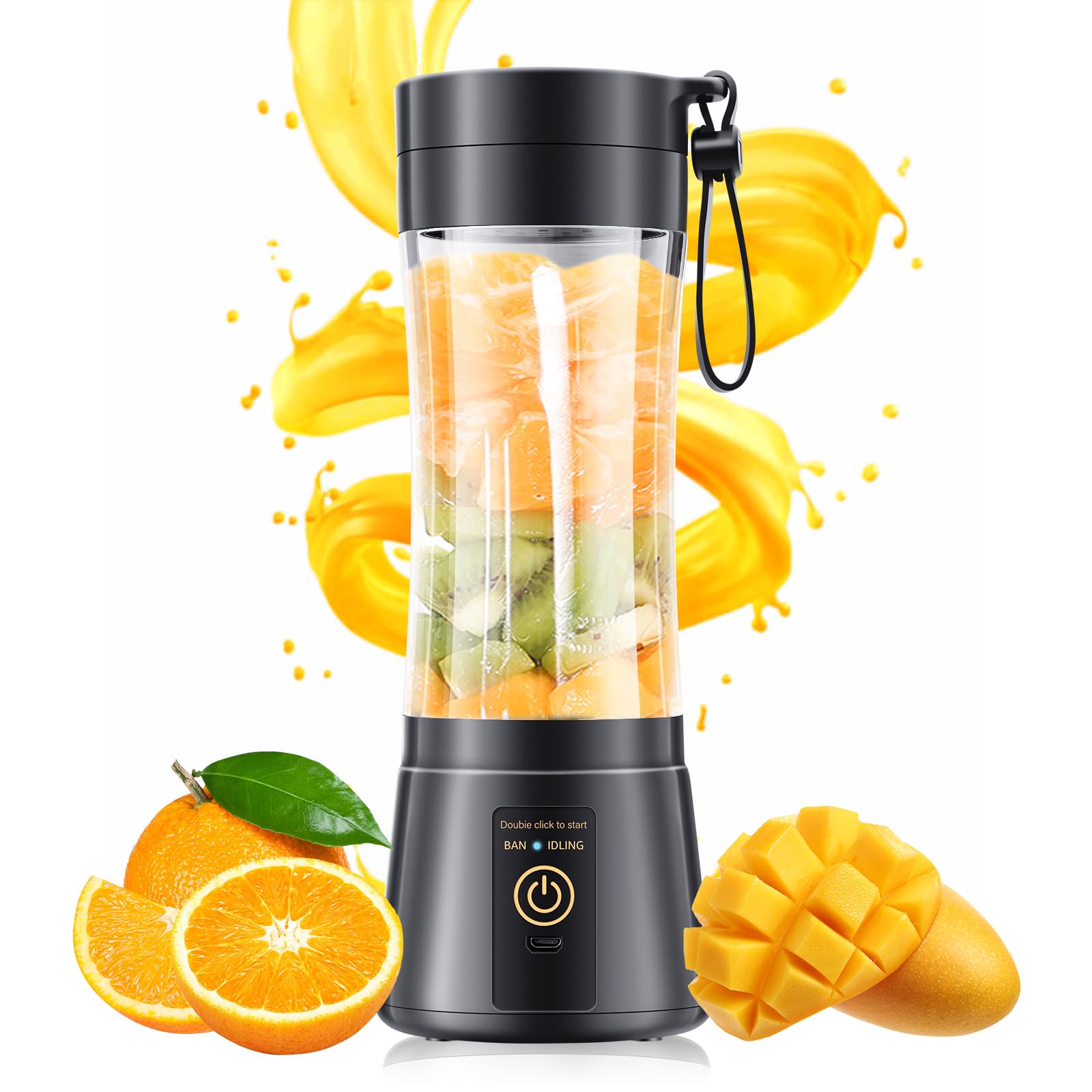 Photo 1 of Portable Blender for Smoothies & Shakes - Cordless Personal Size Mini Blender with BAP Free Juice Cup, USB Rechargeable Suit for Sports/Picnic