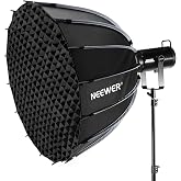 NEEWER Parabolic Softbox Kit, 35.4" Bowens Mount Soft Box, NS72P | With Light Diffusers, for Studio Photography Video Recording Streaming Lighting, Compatible with Aputure 120d Godox SL60w