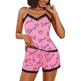 Avidlove Women Cami Pajama Set Modal Sleepwear Lace Trim Short PJ Set with Shorts