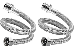 2 PCS Shower Hose, Flexible Tap Connector Pipes, Kink Free Stainless Steel Shower Hose, Shower Head Hose Flex Hoses Extension