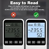MECHEER Power Meter Electricity Usage Monitor 8 Modes with Backlight LCD view 5