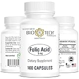 Bio-Tech Pharmacal Folic Acid (5mg, 100 Count)