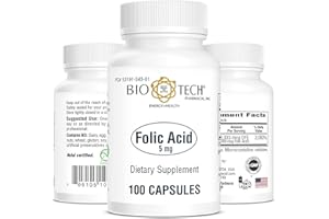 Bio-Tech Pharmacal Folic Acid (5mg, 100 Count)