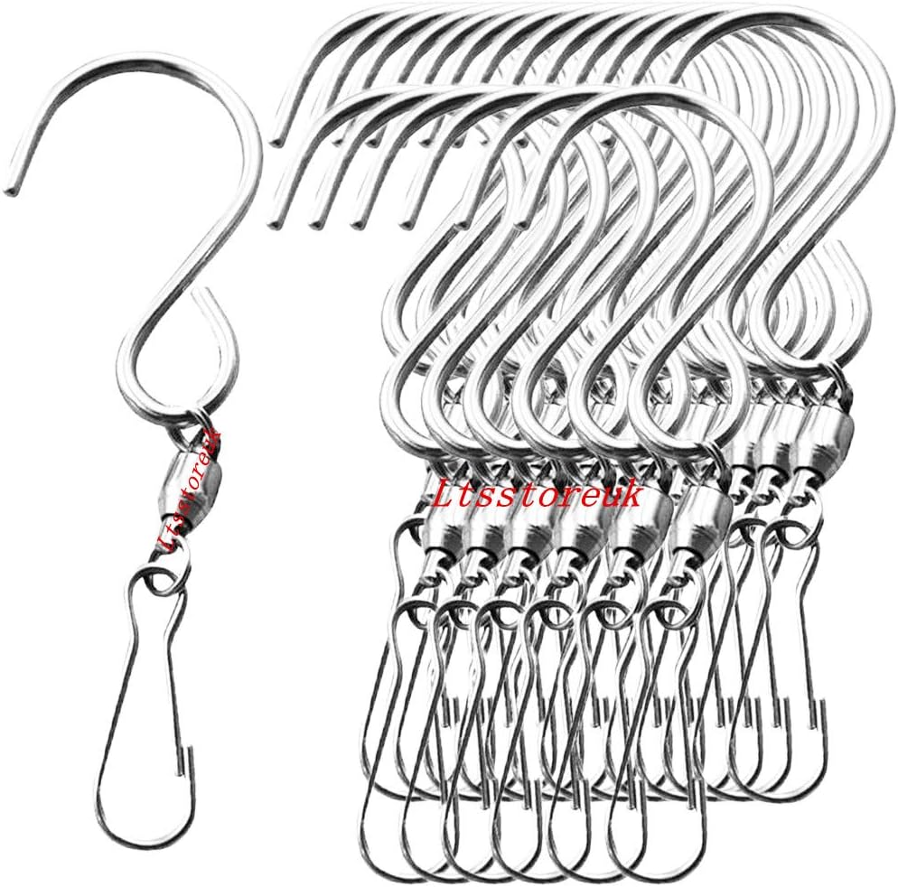 Swivel Hooks Clips Smooth Spinning for Hanging Wind Spinners Wind