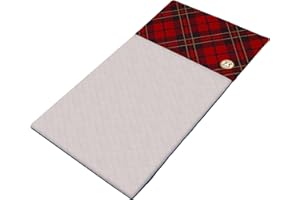 GuineaDad Original Reusable Cage Liner – Plaid Red Fleece Bedding with Burrowing Pocket – Extra Absorbent Bamboo Core & Waterproof Bottom – Fits Midwest Guinea Pig Cage – Small Animal Supplies