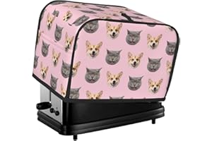Custom Photo Toaster Cover, LucBuy Personalized 4 Slice Toaster Appliance Accessories Dust-proof Protector, Unique Waterproof