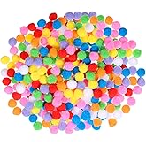 200 Pieces Pom Poms Craft, 1 Inch Craft Pompoms Soft and Fluffy Pom Poms for Crafts Pompom Balls for DIY Arts, Crafts Projects, Home Decorations(Multicolor Bulk)