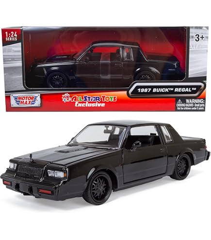Johnny Lightning 1:64 1987 Buick Regal T-Type White Lightning - Purple, Métal, édition Limitée Signée