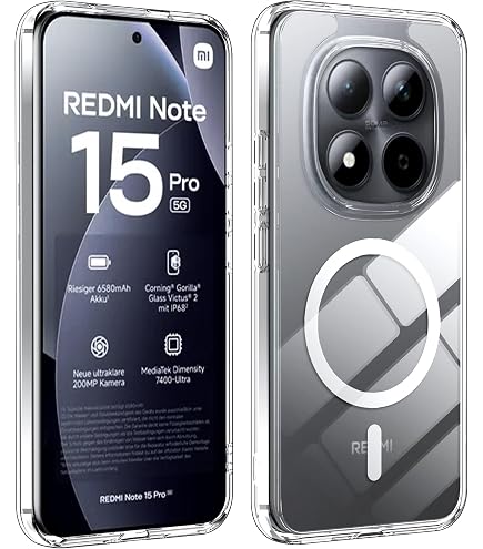 Amazon.com: XIAOMI Redmi Note 15 Pro 5G Ai (compatible con Tmobile