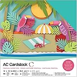 American Crafts Variety Pack Tropical 60 Sheets of 12 x 12 Inch Cardstock
