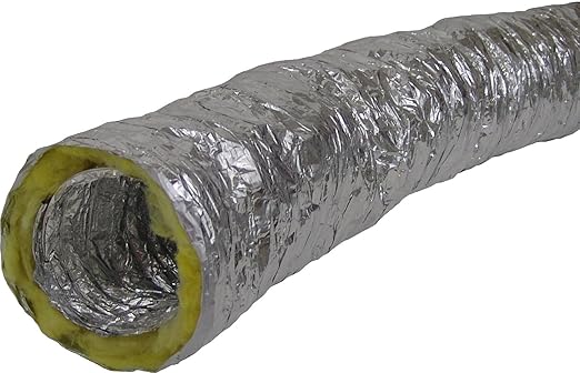 Aluflexrohr Alurohr Flexrohr Luft Schlauch Rohr Flexschlauch flexibel stabil (Therm. isoliert 5m / 12.5')