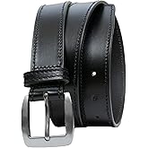 Nickel Smart Casual Belt - Genuine Leather, Nickel-Free Buckle, Men's, 32-46 inch