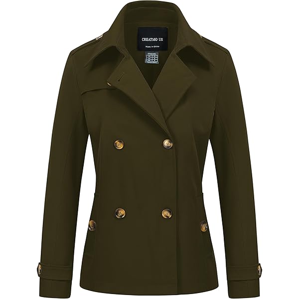 Amazon.com: Short Trench Coat for Women 2024, Fall Winter Trendy
