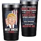 Grifarny Uncle Gifts from Nephew, Niece - Fathers Day, Christmas, Birthday Gifts for Uncles - Best Uncle Ever Tumbler 20 oz