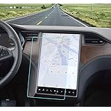Topfit Tempered Glass Model S&X Touch Screen Protector Compatible for Tesla Model S and Model X (clear)