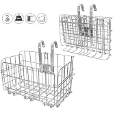 HOMEE Folding Rear Bike Basket Wire Mesh Fold-Up Detachable Front Bag Rear | Steel Frame, Anti-Scratch Hook, Hanging Bike Basket Bicycle Bag Cargo Rack for Mountain Bike Accessories Bike Frame Basket