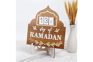 KEPATO Ramadan Mubarak Advent Calendar 2023 DIY Countdown Calendars Eid Decorations for Home Ramadan Ornament Kids Gift Wood
