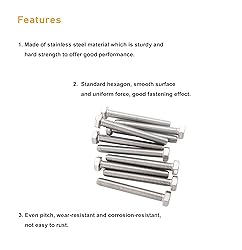 binifiMux 10-Pack M8 x 30mm Hexagon Bolts Hex