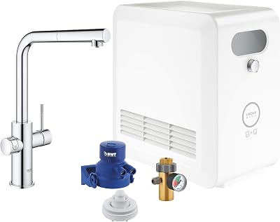 GROHE Blue Professional Duo Kitchen Mixer Tap Filtered Chilled Sparkling Water