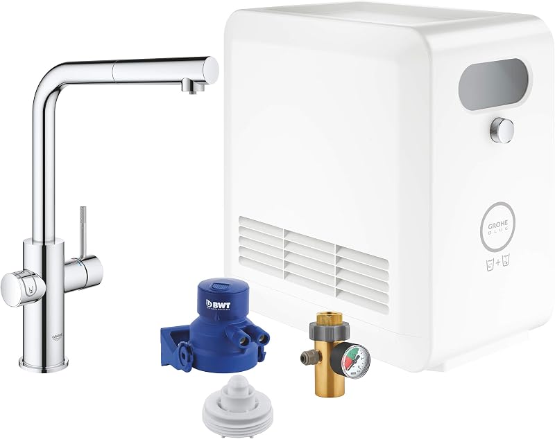 GROHE Blue Professional Duo Kitchen Mixer Tap Filtered Chilled Sparkling Water