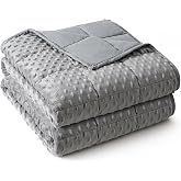 Uttermara Cooling Weighted Blanket for Adults, 20 lbs Queen Size 60" x 80" | Soft Minky Dots for Hot Sleepers; Machine Washable; All Season Use; Even Weight; Heavy Bed Blankets for Better Sleep; Grey