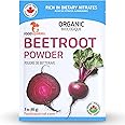 Organic Beetroot Powder 3oz – Pure Beet Root Powder Rich In Dietary Nitrates for Your Pre-Workout Smoothie, Juices & Baking –