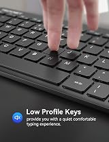 TECKNET 2.4G Wireless Keyboard UK Layout Compact Silent 12 Months Battery Life view 4