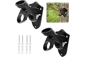 PAWFECTJEE 2-Pack Metal Tree Branch Holders for Hunting - Adjustable Mounted Deer Licking Branch Bracket, Mock Scrape Kit Acc