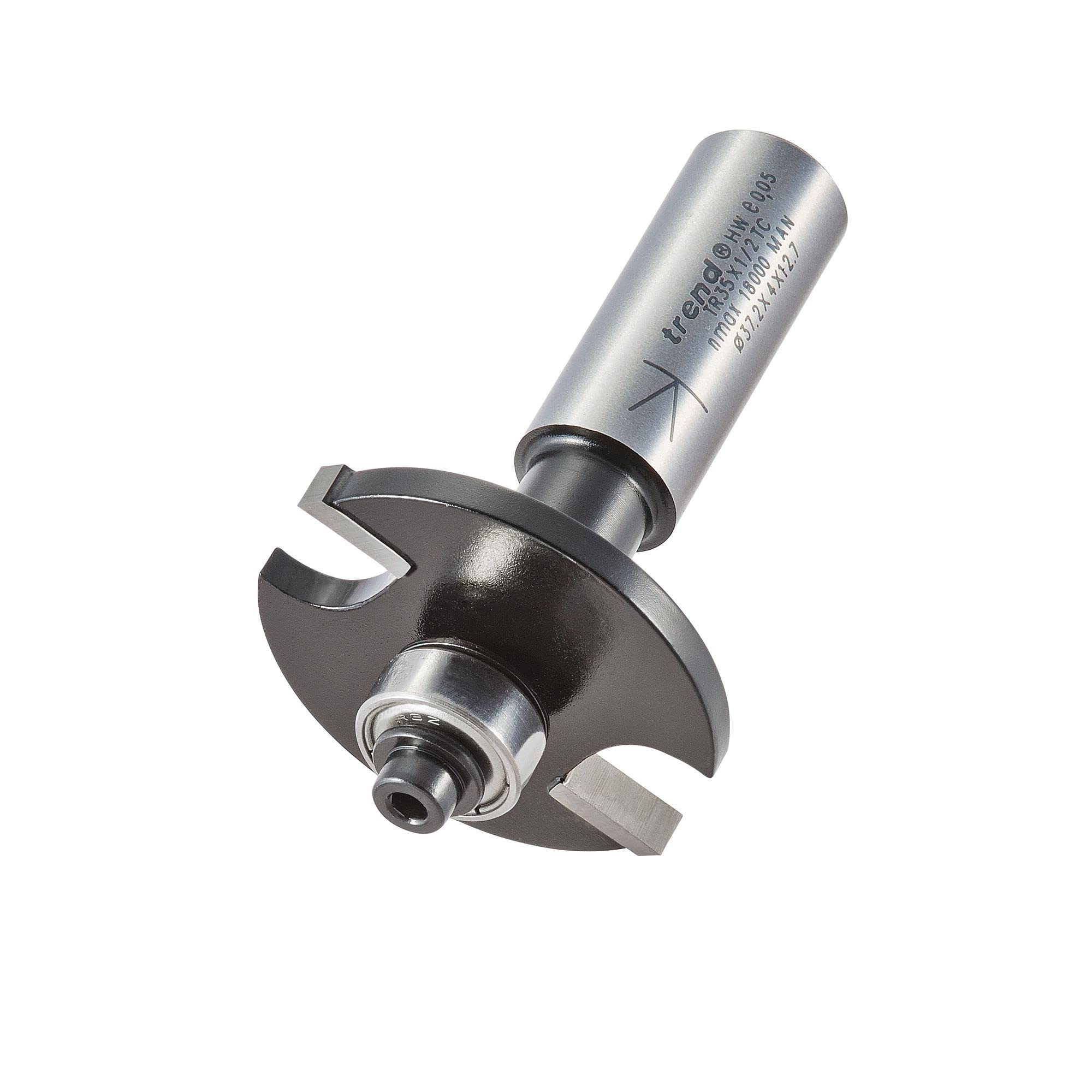 Trend Trade Biscuit Jointer Router Cutter, 1/2 Inch Shank, 37.2mm Cut Diameter, Tungsten Carbide Tipped, TR35X1/2TC
