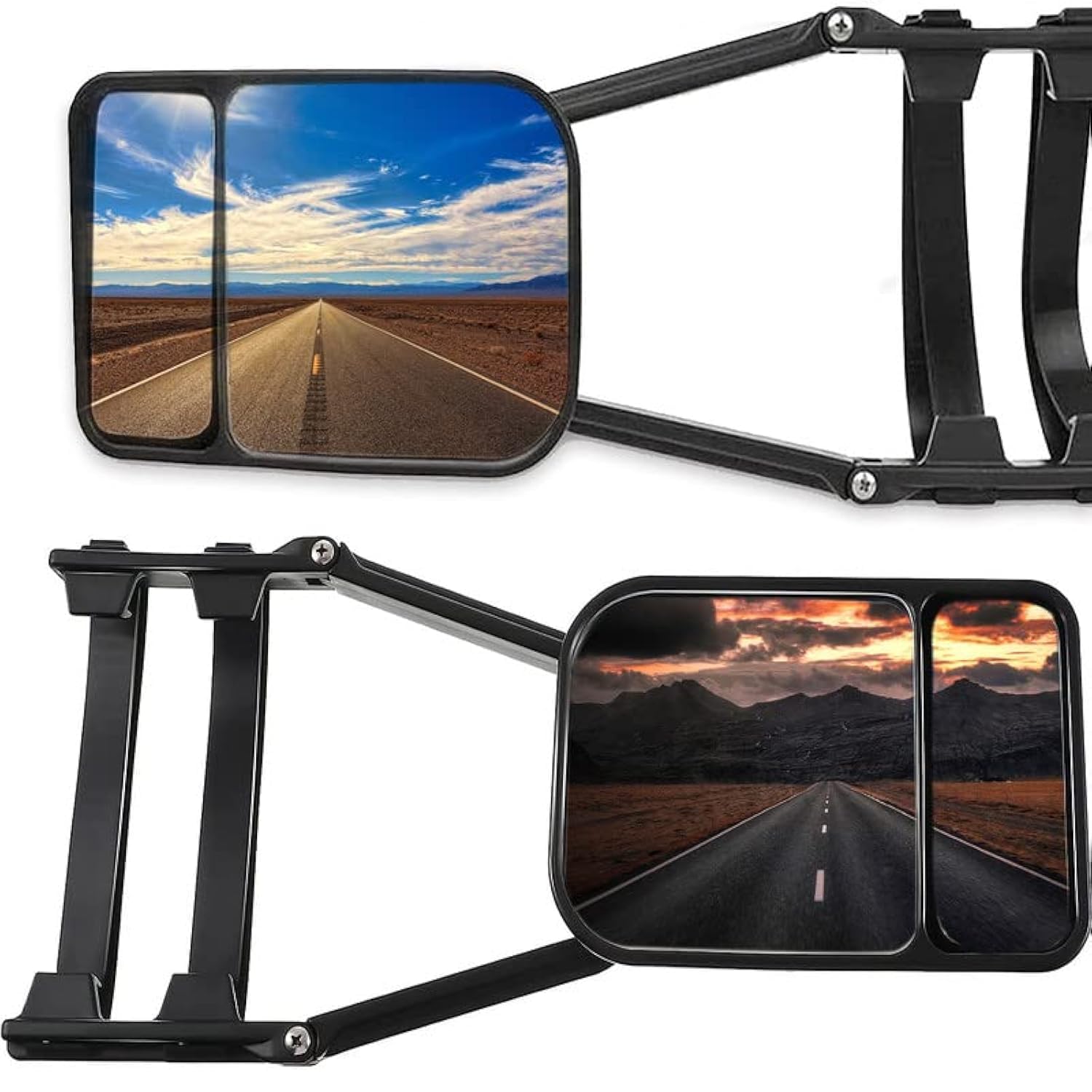Photo 1 of Fitepro Towing Mirror Extensions - 2 Pack of Clip-on Universal Tow Mirrors for Car Ford Trucks Trailer - 360 Degree Rotation, Adjustable Dual View - Durable and Weather Resistant