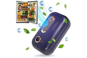 1st Heaven Compact Fridge Deodorizer: Refrigerator Smell Eliminator with Smart Program for Efficient Odor Removal, Outperforming Baking Soda and Charcoal Bags, Reusable for Thousands of Hours! (Blue)