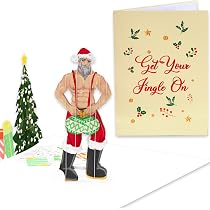 Amazon.com : Funny Christmas Card,Pop Up Sexy Santa Clause ...