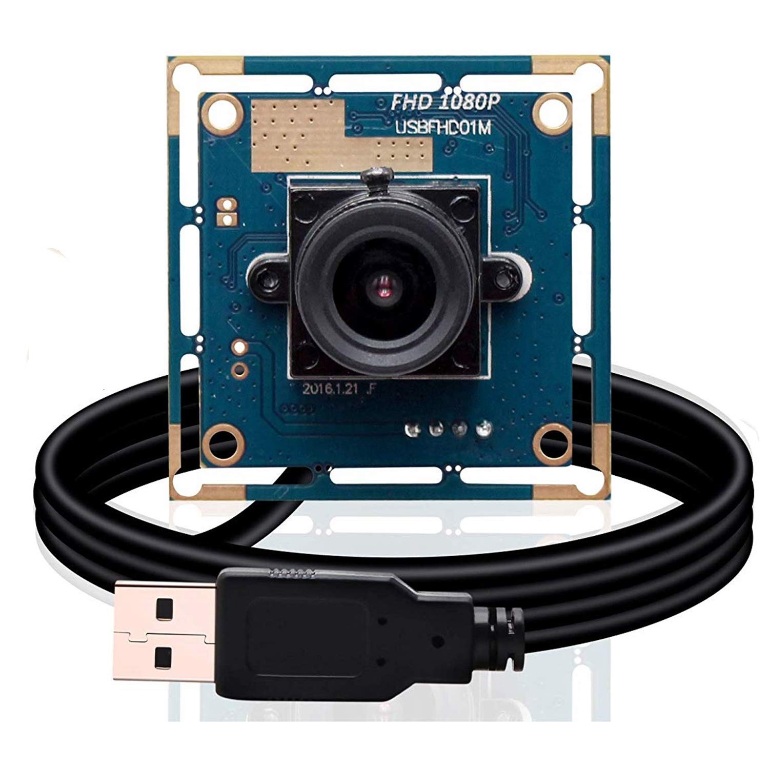 Svpro 2MP HD USB Camera Board - 1080p Computer Camera with 1/2.7'' CMOS OV2710 Sensor and 3.6mm Lens - For Windows, MacOS, Linux & Android