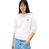 Tommy Jeans womens Medium Weight Pullover Hoodie With Embroidered Flag Logo