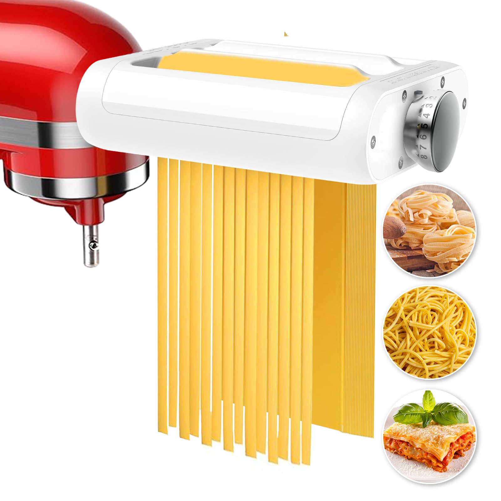 Photo 1 of Pasta Maker 3-in-1 Attachment for KitchenAid Stand Mixers, Including Fettuccine and Spaghetti Cutter, Pasta Sheet Roller, Pasta Maker Accessories and Cleaning Brush